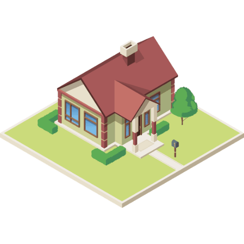 Home with a maintained yard